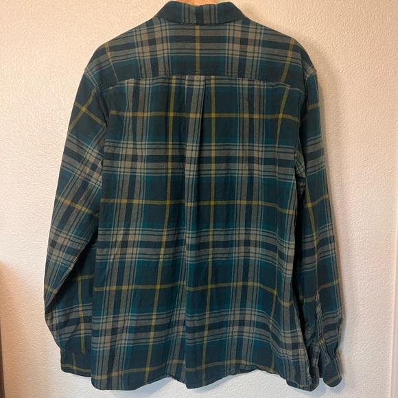 Eddie Bauer Green Plaid Classic Cotton Button Up Shirt XL - Picture 2 of 7
